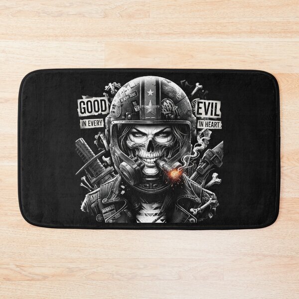 Item preview, Monochrome Skull Biker Cigar Helmet designed and sold by Voodoo Store Paranormal Collections.