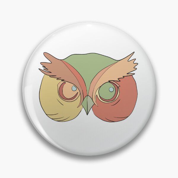 Item preview, Beige & Orange Owl Face No. 1 - Abstract Owl Line Art designed and sold by iampaulmorris.
