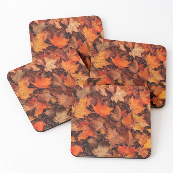 Item preview, Vibrant Autumn Fallen Maple Leaves Pattern — Golden Orange Autumn Foliage Texture designed and sold by LYAN-STORE.