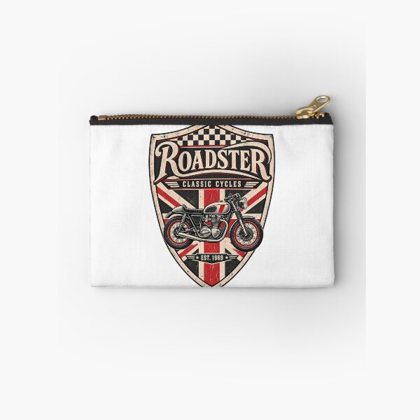 Item preview, Roadster Classic Cycles British Flag Vintage Motorcycle Crest designed and sold by DesignArtist.ia.
