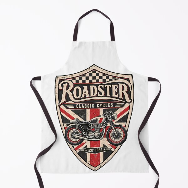 Item preview, Roadster Classic Cycles British Flag Vintage Motorcycle Crest designed and sold by DesignArtist.ia.