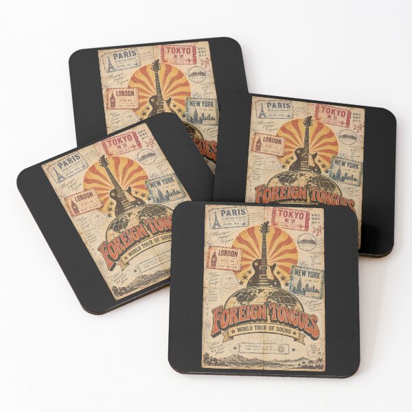 Item preview, Foreign Tongues World Tour of Sound Classic Rock Passport Art designed and sold by Fanverse Merchandise.