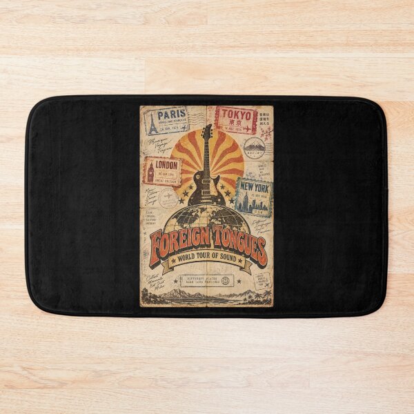 Item preview, Foreign Tongues World Tour of Sound Classic Rock Passport Art designed and sold by Fanverse Merchandise.