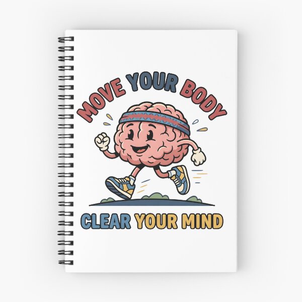 Item preview, Move Your Body Clear Your Mind – Running Motivation Fitness Design designed and sold by StickerNestYou.