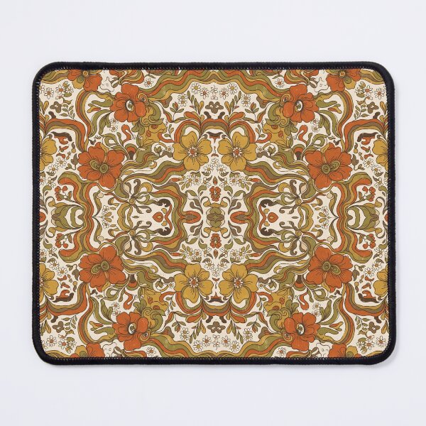 Item preview, Retro 70s Vintage Floral Paisley Humor Boho Pattern symmetrical floral designed and sold by ArtDesignTp.