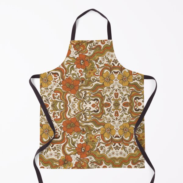 Item preview, Retro 70s Vintage Floral Paisley Humor Boho Pattern symmetrical floral designed and sold by ArtDesignTp.