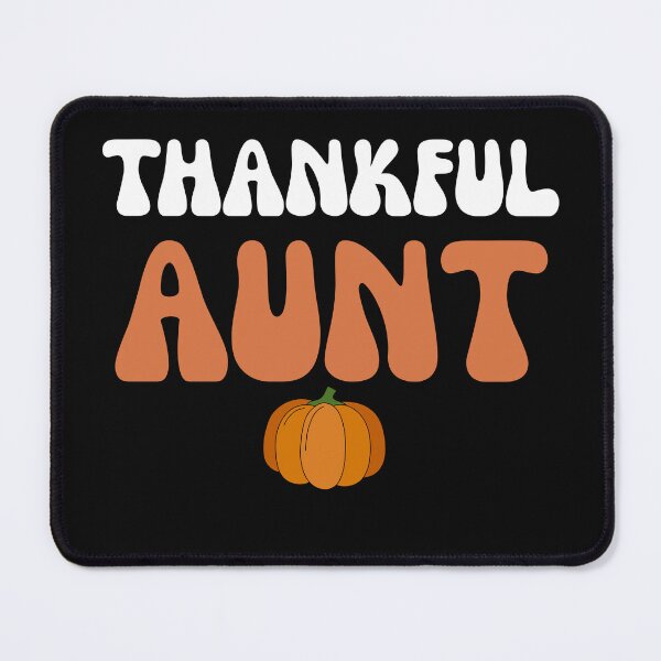 Item preview, Groovy Thankful Aunt Retro Thanksgiving Pumpkin designed and sold by mumchaosdesigns.