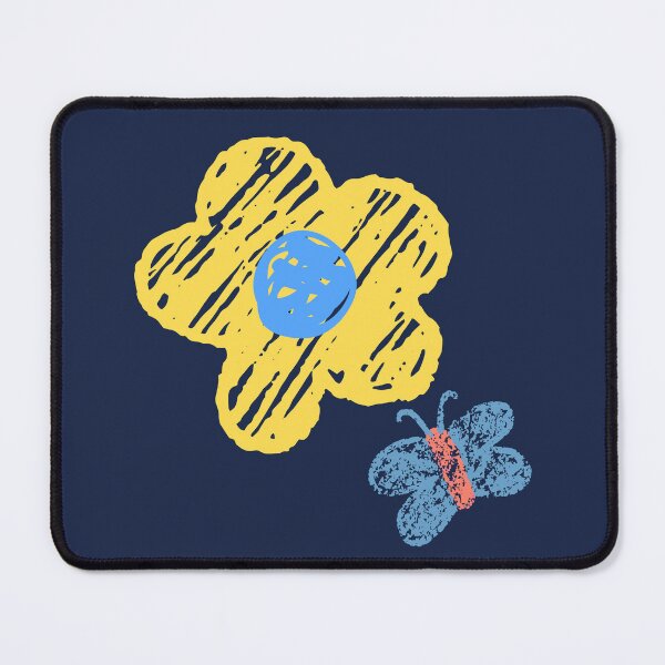 Item preview, Kindergarten Cute Doodle Art | Yellow Flower and Butterfly Scribbles using Thick Crayons designed and sold by LightPrints.
