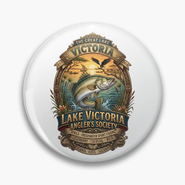Item preview, Vintage Lake Victoria Angler's Society Fishing Emblem designed and sold by one-offtees.