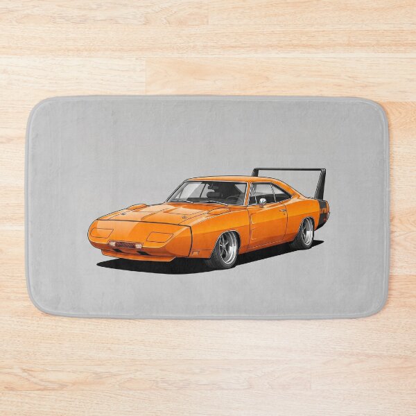 Item preview, Classic 1969 Charger Daytona Orange Muscle Car Illustration designed and sold by Motorline44.