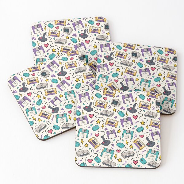 Item preview, Retro 90s Tech Doodles Seamless Pattern Nostalgia Design designed and sold by Fanverse Merchandise.