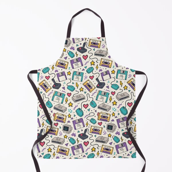 Item preview, Retro 90s Tech Doodles Seamless Pattern Nostalgia Design designed and sold by Fanverse Merchandise.