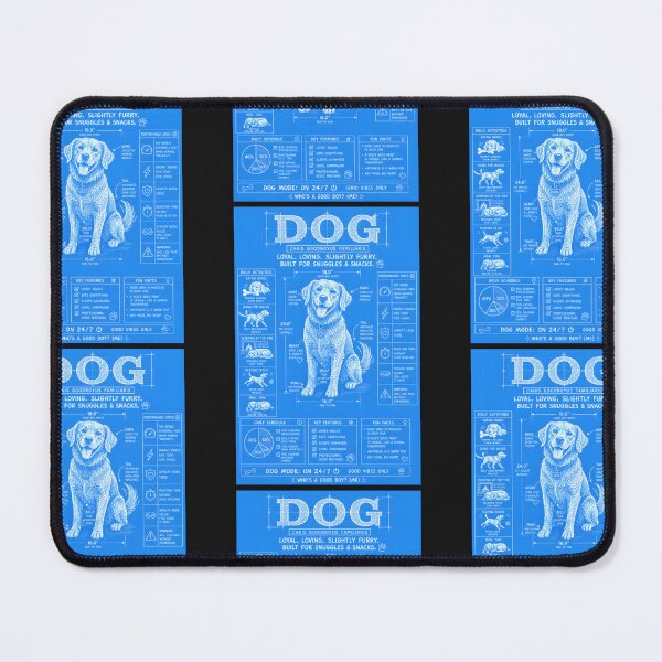 Item preview, Dog Mode On 24/7 Funny Dog Blueprint designed and sold by Genius Geek.