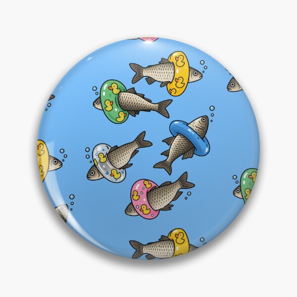 Item preview, Funny Fish Swimming With Rubber Ducks designed and sold by MonkiFlipp.