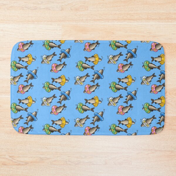 Item preview, Funny Fish Swimming With Rubber Ducks designed and sold by MonkiFlipp.