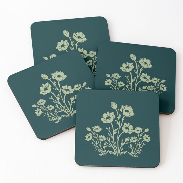 Item preview, Botanical Wildflower Line Art Floral Pattern designed and sold by ​Jyoti Digital Artist.