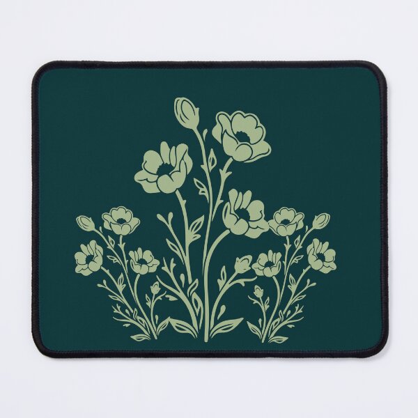 Item preview, Botanical Wildflower Line Art Floral Pattern designed and sold by ​Jyoti Digital Artist.
