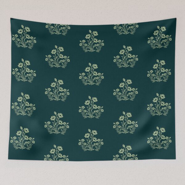 Item preview, Botanical Wildflower Line Art Floral Pattern designed and sold by ​Jyoti Digital Artist.