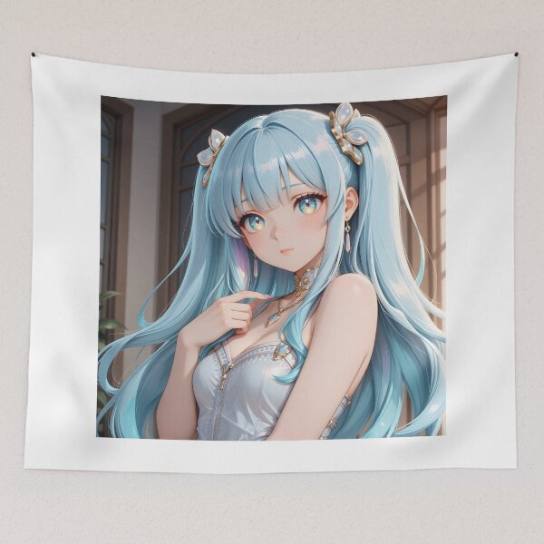 Aperçu de l'œuvre Celestial Blue Elegance – Ethereal Anime Princess créée et vendue par Killington.