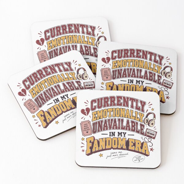 Item preview, Currently Emotionally Unavailable In My Fandom Era Funny Typography designed and sold by Fanverse Merchandise.