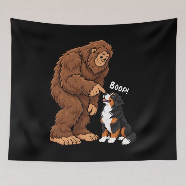 Item preview, Bigfoot and Bernese Mountain Boop Fun Design Sasquatch designed and sold by rafaeltto.