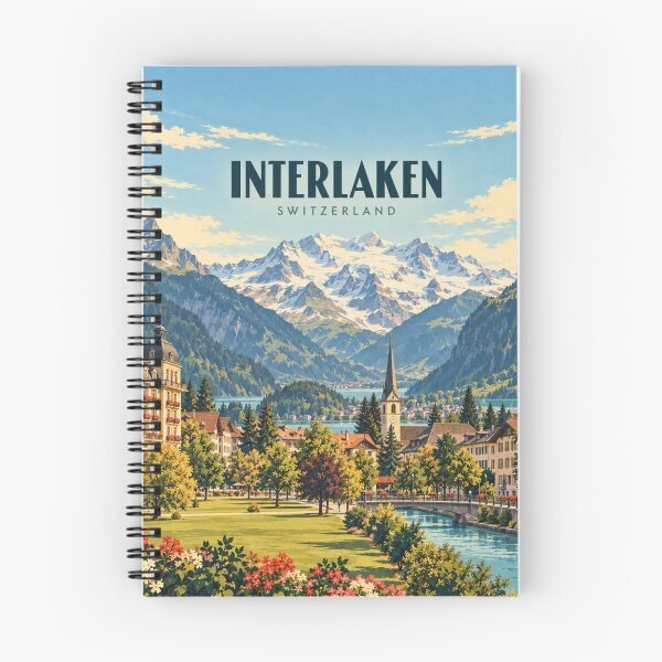Item preview, Interlaken Vintage Alpine Travel Art designed and sold by MichaeIRellov.