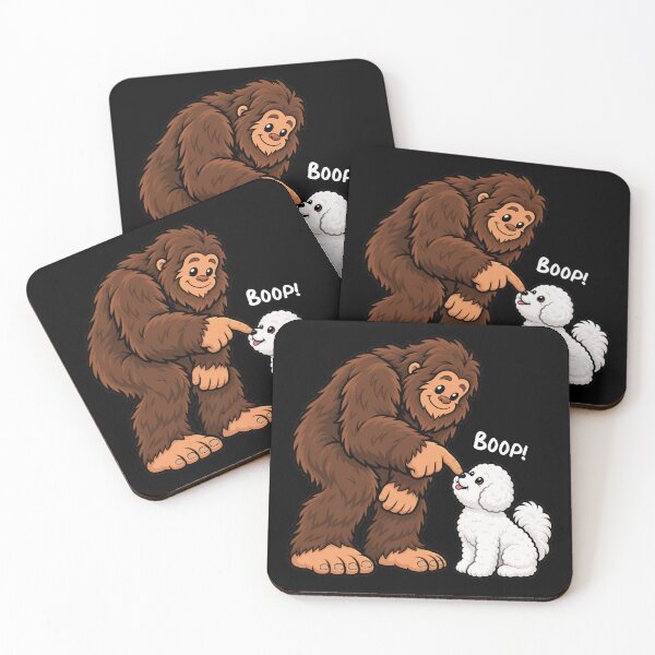 Item preview, Bigfoot and Bichon Frise Boop Fun Design Sasquatch designed and sold by rafaeltto.