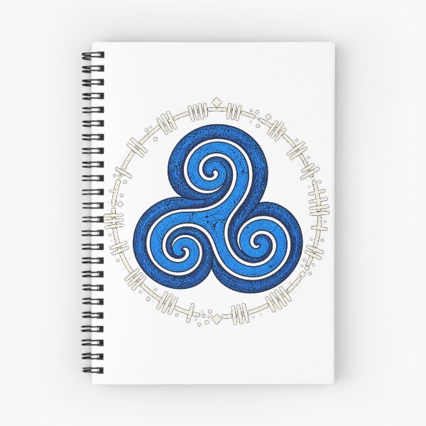 Item preview, Celtic Triskelion Blue Spiral Rune Circle Art designed and sold by DesignArtist.ia.