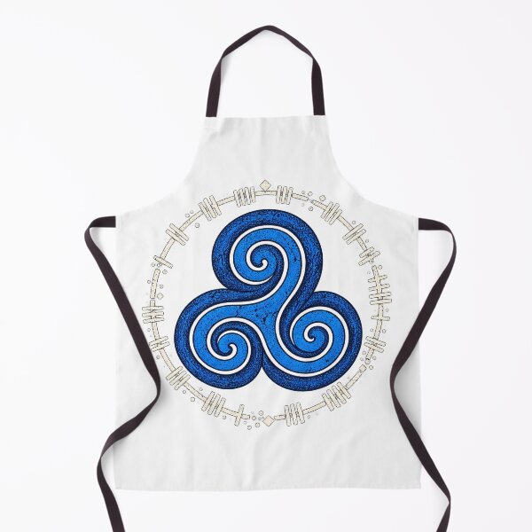 Item preview, Celtic Triskelion Blue Spiral Rune Circle Art designed and sold by DesignArtist.ia.