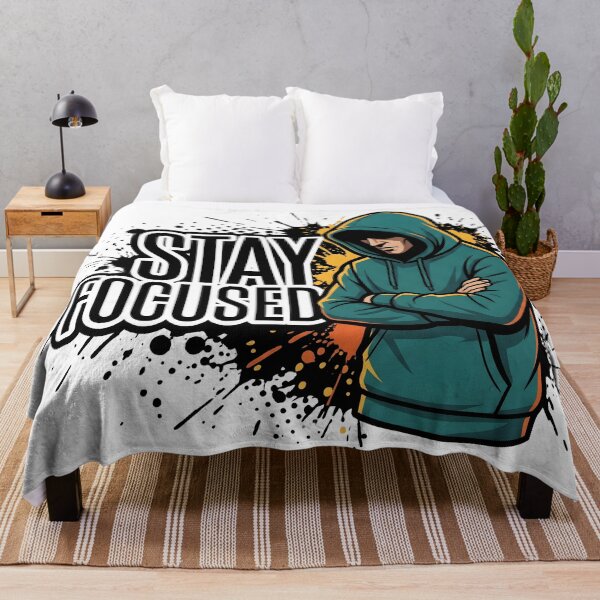 Item preview, Stay Focused Motivation – Determined Hooded Man designed and sold by StickerNestYou.
