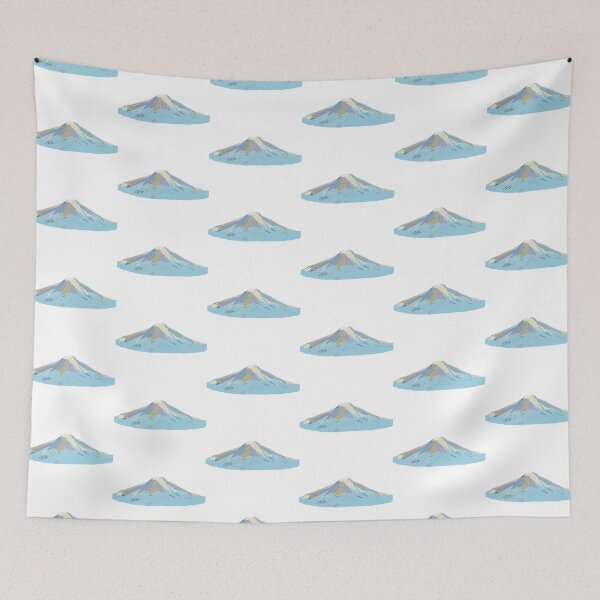 Item preview, Blue & White Mount Fuji - Minimalist Japanese Mountain Art designed and sold by iampaulmorris.