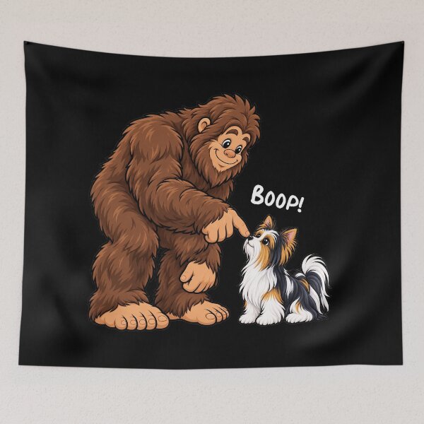 Item preview, Bigfoot and Biewer Terrier Boop Fun Design Sasquatch designed and sold by rafaeltto.