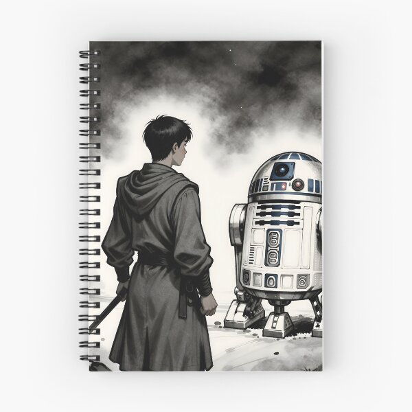 Item preview, Wandering Hero & Astromech – Ink Wash Sci-Fi Adventure designed and sold by Killington.