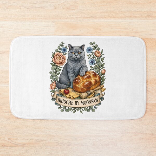 Item preview, Brioche By Moonpaw Gray Cat Art designed and sold by Old's Cool Cat Studio.