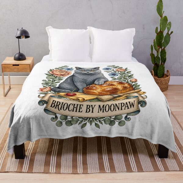 Item preview, Brioche By Moonpaw Gray Cat Art designed and sold by Old's Cool Cat Studio.