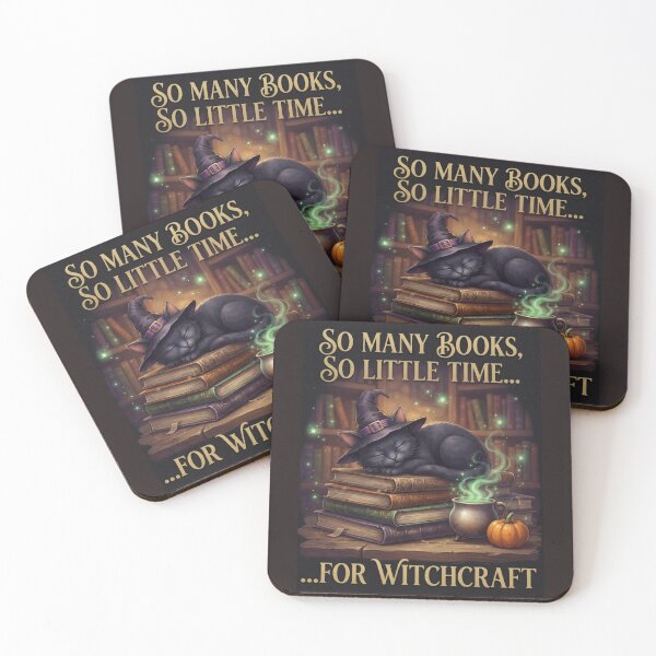 Item preview, So Many Books So Little Time For Witchcraft Black Cat Bookish Halloween designed and sold by ImagineNature.