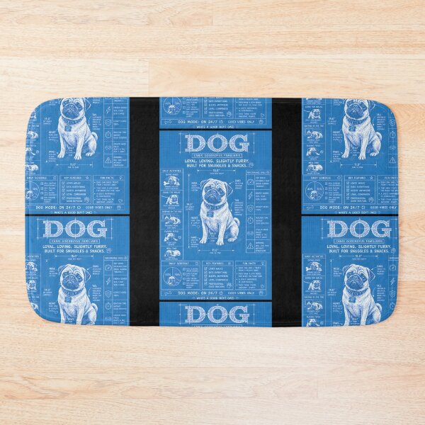Item preview, Pug Dog Mode On 24/7 Funny Dog Blueprint designed and sold by Genius Geek.
