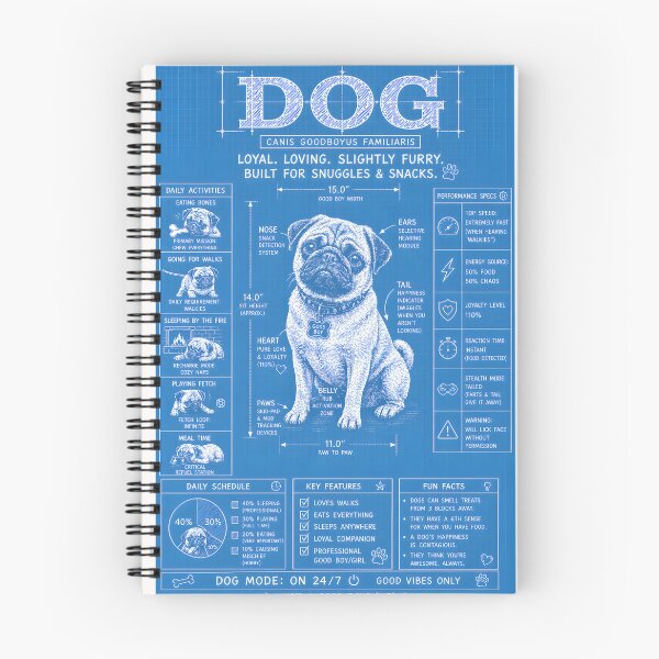 Item preview, Pug Dog Mode On 24/7 Funny Dog Blueprint designed and sold by Genius Geek.