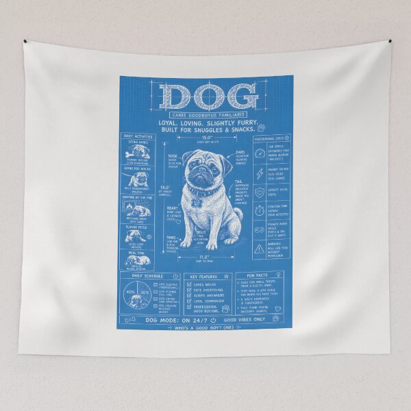 Item preview, Pug Dog Mode On 24/7 Funny Dog Blueprint designed and sold by Genius Geek.
