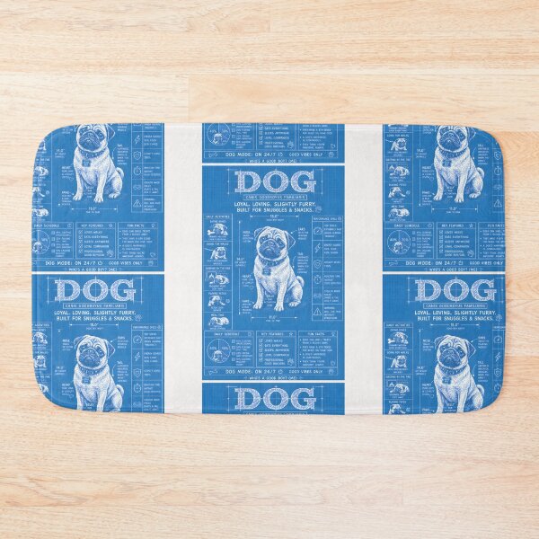 Item preview, Pug Dog Mode On 24/7 Funny Dog Blueprint designed and sold by Genius Geek.