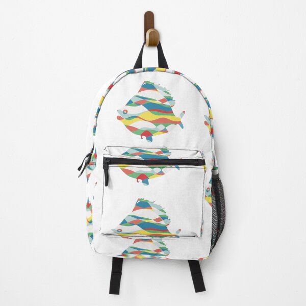 Item preview, Multicolour Stripe Plaice Fish - Abstract Ocean Line Art designed and sold by iampaulmorris.