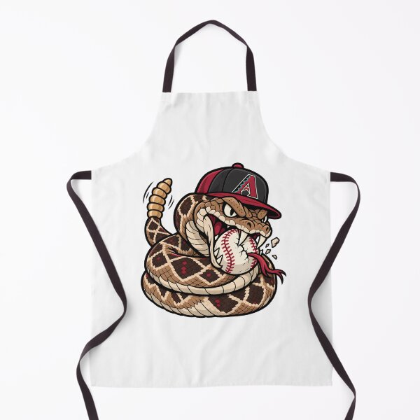 Aperçu de l'œuvre Baseball du serpent à sonnettes à dos de diamant de l'Ouest – Mascotte sportive du serpent féroce créée et vendue par tindian.