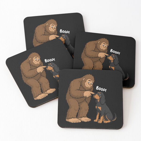 Item preview, Bigfoot and Black Tan Coonhound Boop Fun Design Sasquatch designed and sold by rafaeltto.