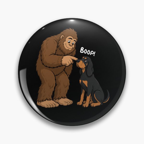 Item preview, Bigfoot and Black Tan Coonhound Boop Fun Design Sasquatch designed and sold by rafaeltto.