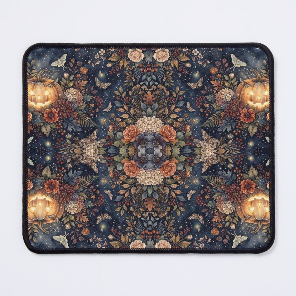 Item preview, Retro Halloween Dark Floral Gothic Pumpkin Autumn  Boho Seamless Pattern  designed and sold by ArtDesignTp.