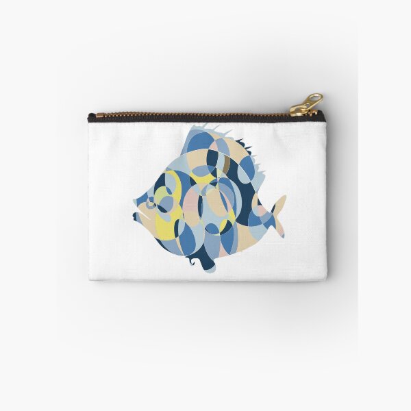 Item preview, Blue & Beige Plaice Fish - Abstract Ocean Line Art designed and sold by iampaulmorris.