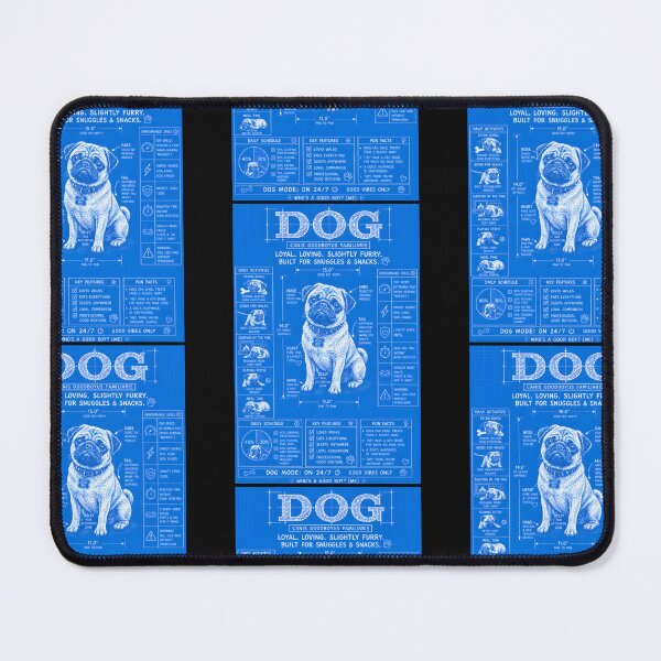 Item preview, Dog Mode On 24/7 Funny Dog Blueprint designed and sold by Genius Geek.