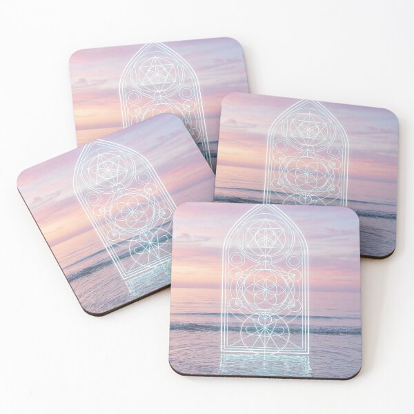 Item preview, Glowing Sacred Geometry Beach Window Sunset | Monkeybusiness designed and sold by monkeybusiness.pt.