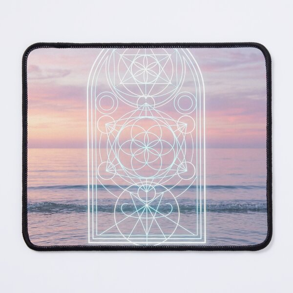 Item preview, Glowing Sacred Geometry Beach Window Sunset | Monkeybusiness designed and sold by monkeybusiness.pt.