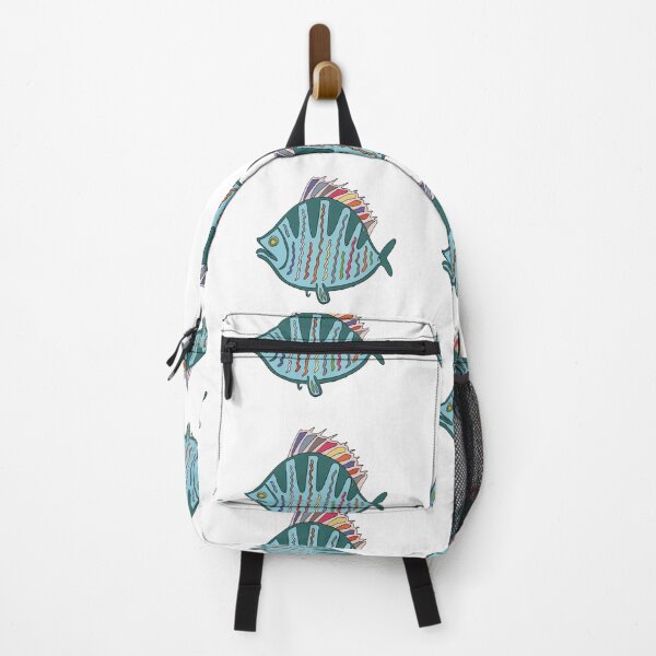Item preview, Teal & Rainbow Plaice Fish - Abstract Ocean Line Art designed and sold by iampaulmorris.